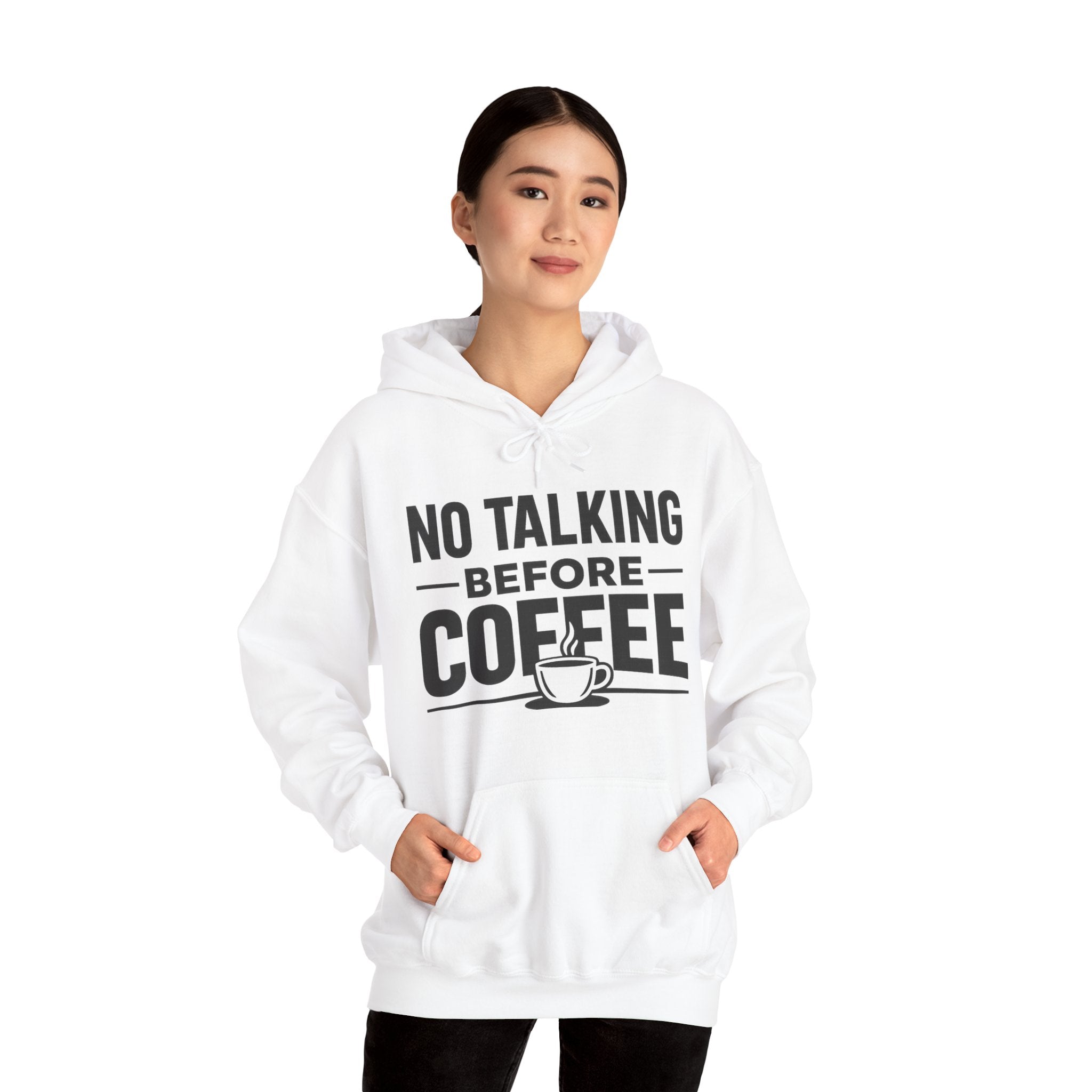 NO TALKING BEFORE COFFEE The Hoodie Every Coffee Lover Understands ☕