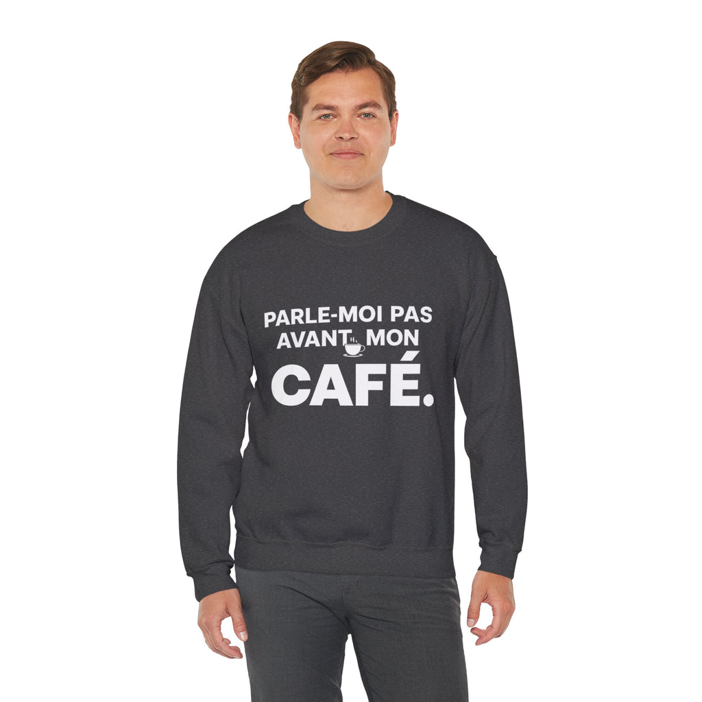Hoodie humour – Parle-moi pas avant mon café ☕