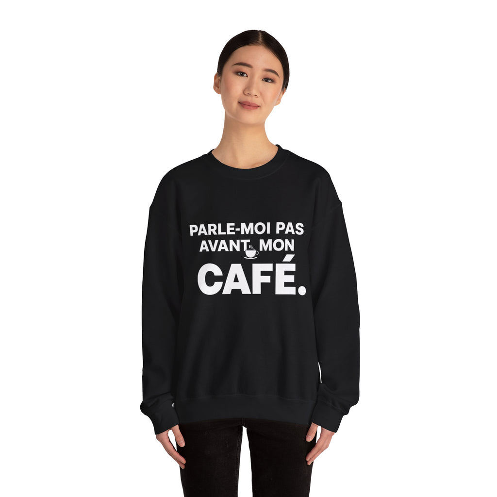Hoodie humour – Parle-moi pas avant mon café ☕