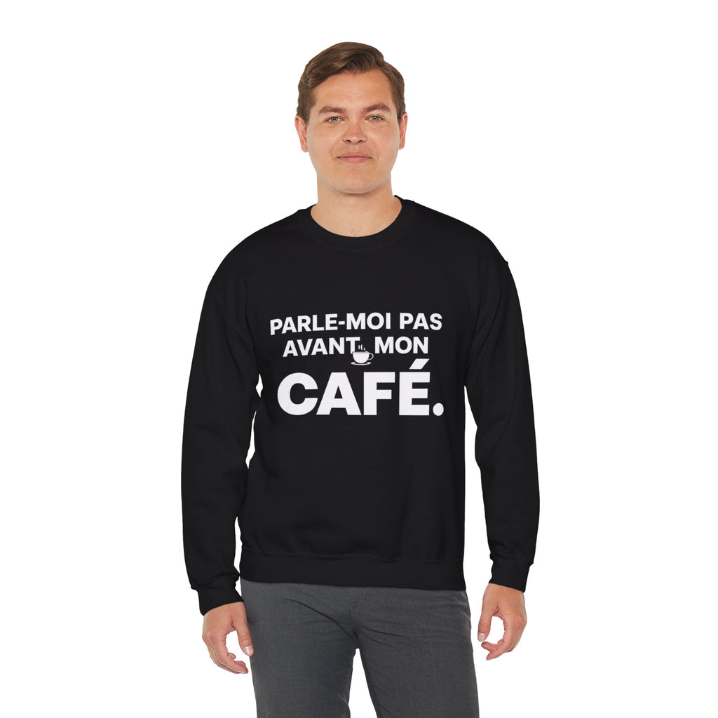 Hoodie humour – Parle-moi pas avant mon café ☕