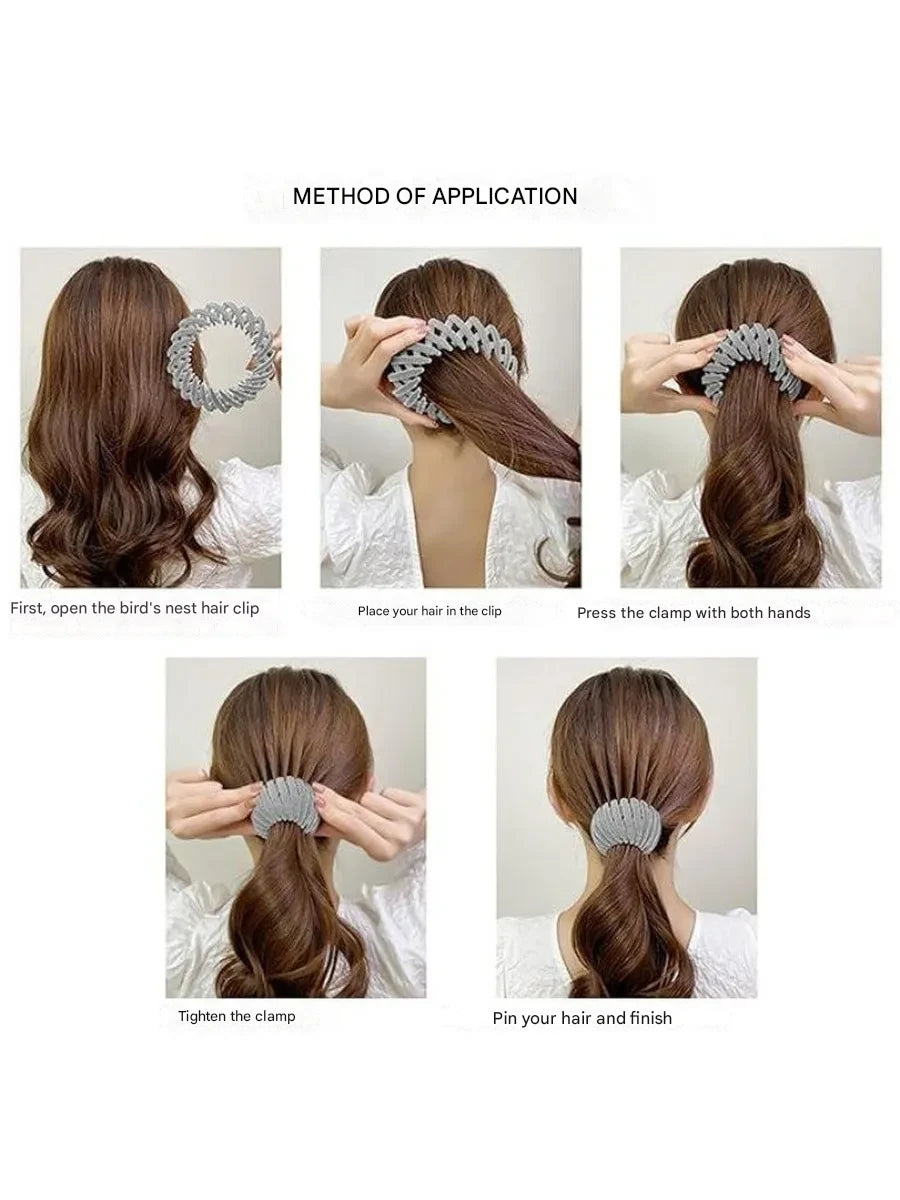 VelvetNest™ Lazy Hair Clutch "Get the Perfect Bun in Seconds – No Pins, No Hassle"