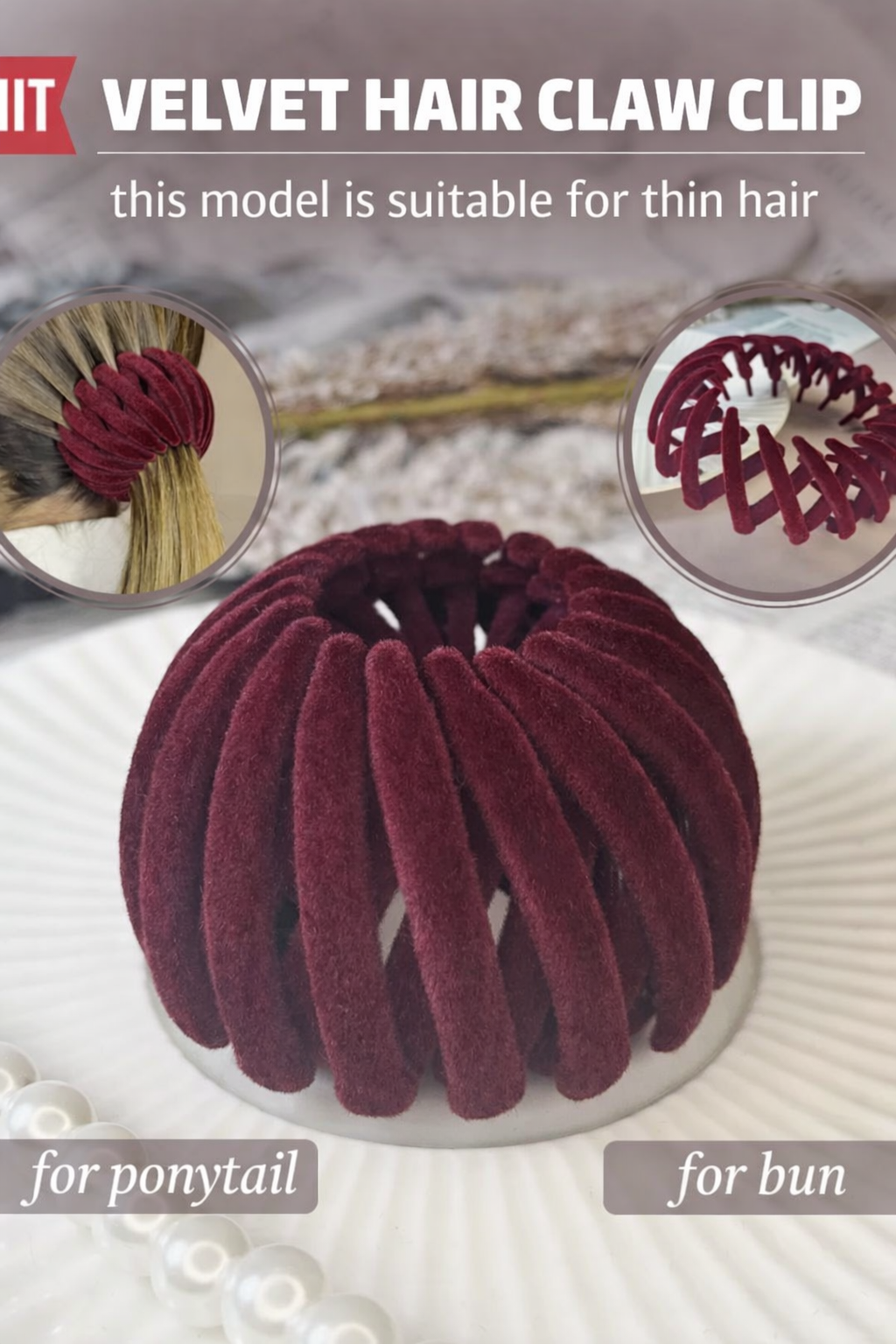 VelvetNest™ Lazy Hair Clutch "Get the Perfect Bun in Seconds – No Pins, No Hassle"